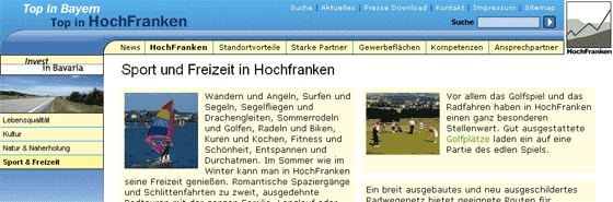 Seit kurzem ist Hochfranken.org, die Website des Standortmarketing von HochFranken, in einem neuen Gewand in die nächste Runde des World Wide Web gestartet