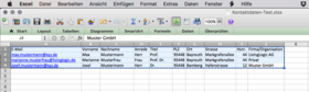 Microsoft Excel Tabelle für den Import in LivingApps