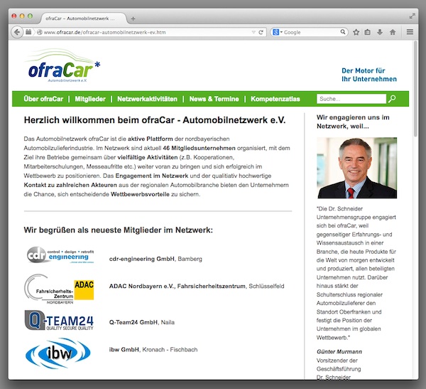 Die neue Website von OfraCar