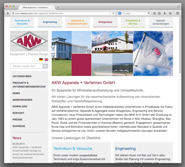 Website der AKW AUV in neuem Gewand.