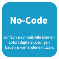 No-Code, Fachbereiche nehmen ihre Digitaliserung selber in die Hand No-Code, damit Fachbereiche ihre Digitaliserung selber in die Hand nehmen können