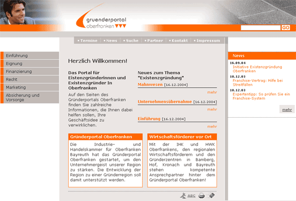 Lernen Sie mehr zum Gründerportal der IHK Oberfranken kennen. Das Gründerportal bietet alle Informationen für Existenzgründer, von der Geschäftsidee über die Eignung und Finanzierung bis hin zu Recht und Marketing sowie der Absicherung und Vorsorge