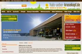 Webshop www.hals-ueber-krusekopf.de, Hirschfelde bei Zittau