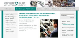 Serviceleistungen: Rolf Weber .toolbox