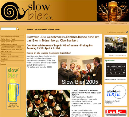Homepage von Slowbier der Geschmacks-Erlebnis-Messe