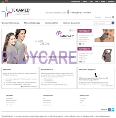 Texamed Webshop