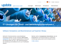 Webdesign und Content Management System von LivingLogic für die update texware GmbH